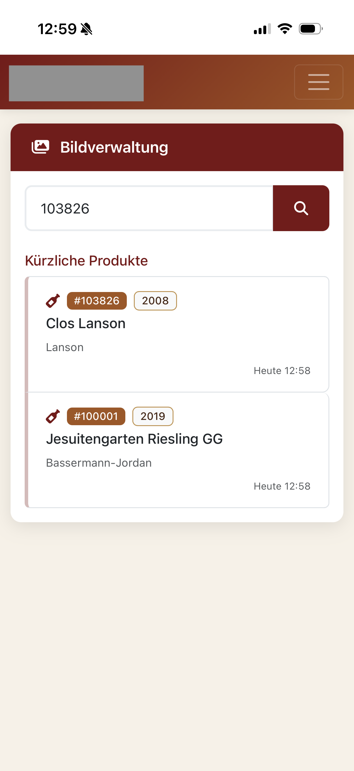 Mobile Produktbild-Verwaltung - Übersicht